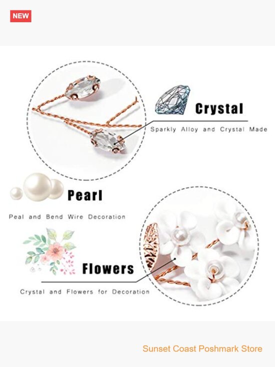 Bridal Hair Vine Wedding Hair Accessories Flower Hair Piece for Women main image 6